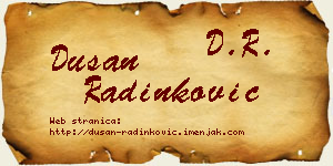 Dušan Radinković vizit kartica